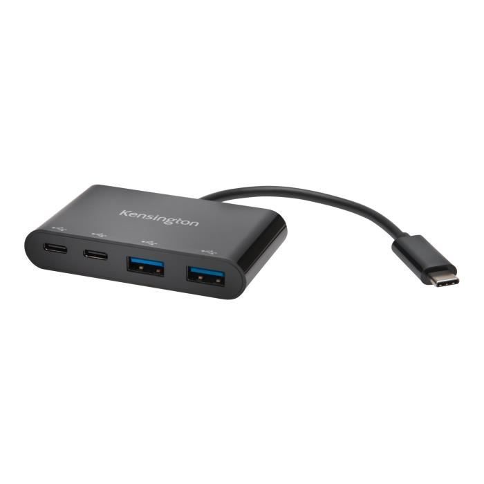 Hub USB - KENSINGTON - CH1000 - 4 Ports USB 3.1 - USB Type C - Externe - Noir
