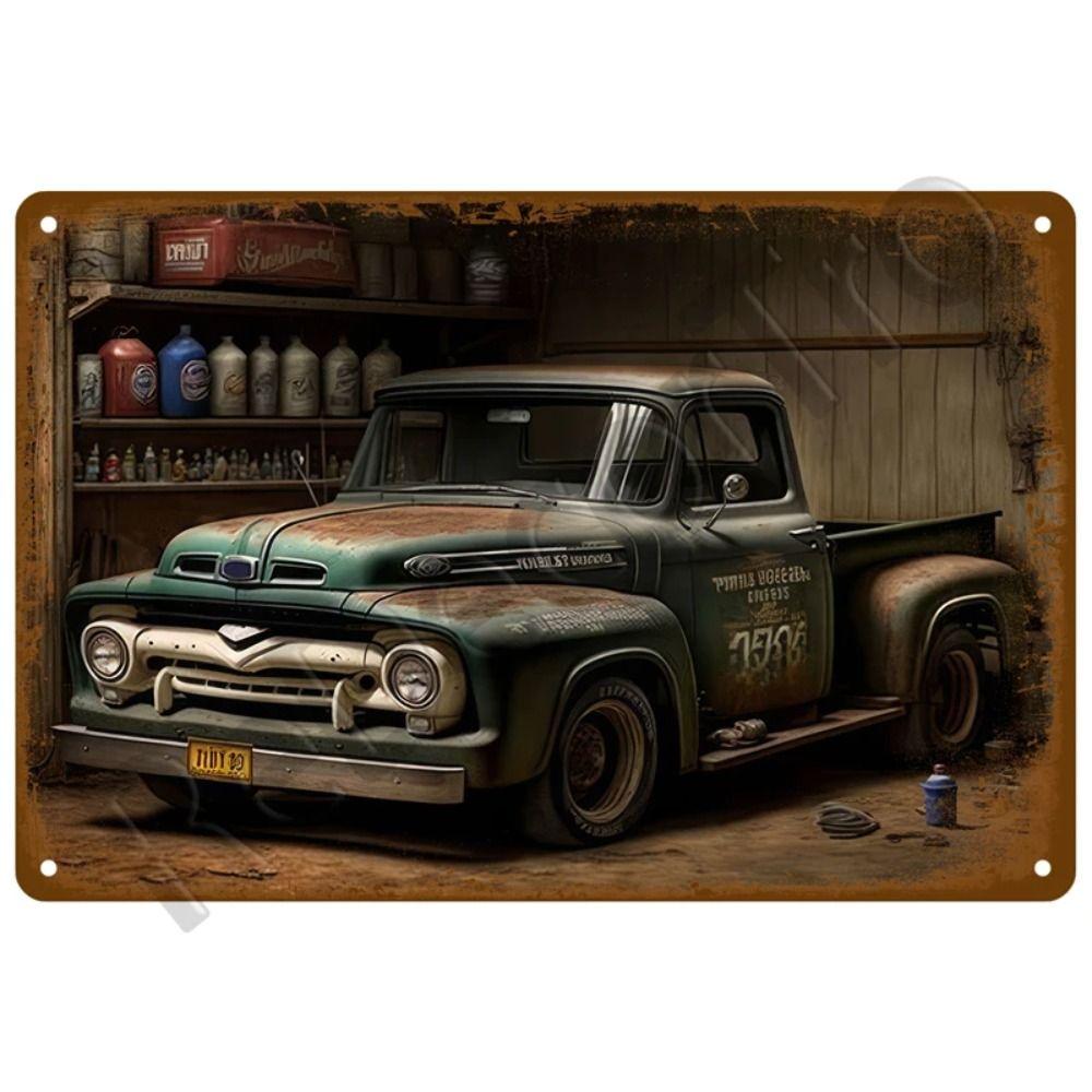 Metalowa Tabliczka Dekoracyjna na Ścianę do Garażu Motocyklowego 20x30cm