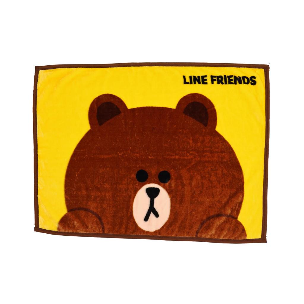 Marushin LINE FRIENDS Lap H70 X Cold Weather 5585008000 Happy_Brown Blanket, W100cm, Cute, Fluffy, Stylish, Item,
