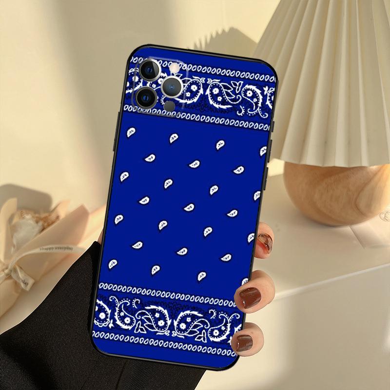 Royal Bandana Paisley Case For iPhone 11 12 13 14 15 16 Pro Max Cover For iPhone 13 12 Mini XR X XS Max Plus