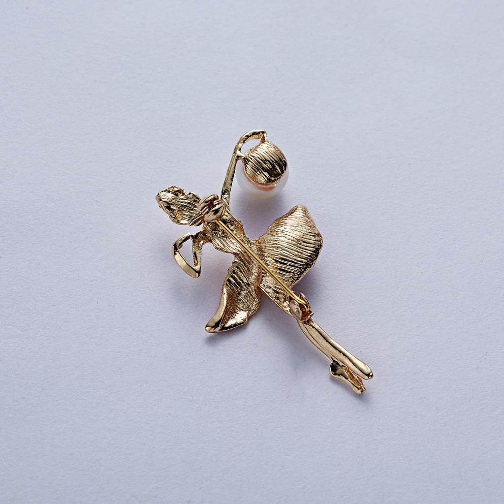Broches de Gymnastique Colorées Émaillées pour Filles Femmes Hommes, Broches Exquises de Danseuse avec Bille Imitation Perle, Bijoux