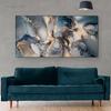 Abstract Dark Gray Blue and Gold Fluid Art Canvas Painting Luxury Gold Foil Posters and Prints for Living Room Decor Cuadros