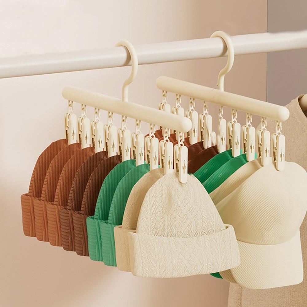 

2Pcs 360° Rotating Clothes Drying Hanger Dopamine Underwear Drying Clips Dormitory Style A