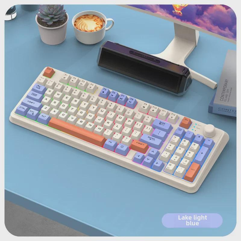 Xuan Yinhu K94 Dual-Mode Wireless Bluetooth Mechanical Rainbow Gaming Keyboard