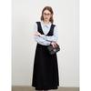Elegant French Style Plus Size Faux Two-Piece Long Dress