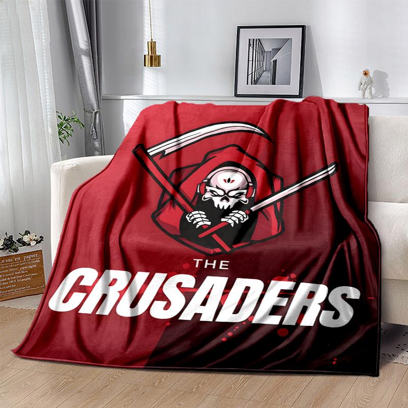Crusader Flannel Blanket Soft All-Season Throw, Design for Camping, Car Travel, Hiking Sofa, Bed, Office Perfect Gift for Parties