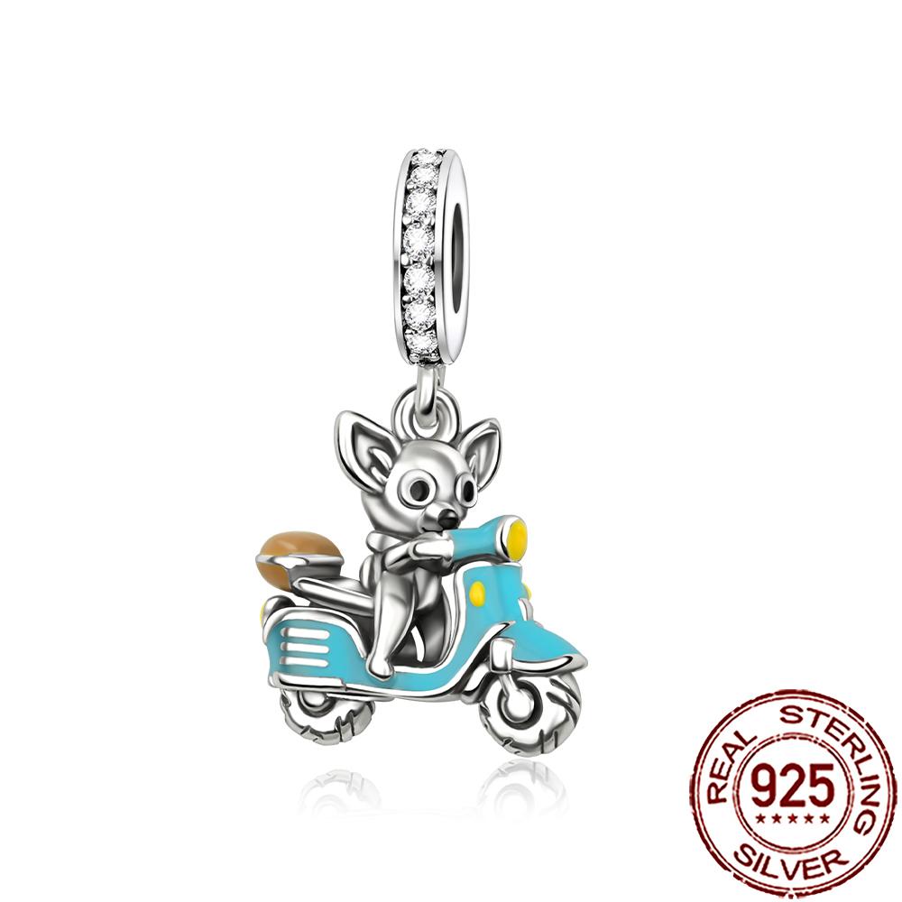 New Charms Copper Seahorse Fish Dog Cat Charm Beads Fit Snake Chain Bracelet Necklace Women Diy Jewelry