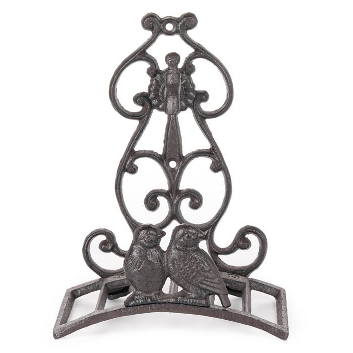 Support mural pour tuyau d'arrosage en fonte - motif oiseau vintage, rangement décoratif