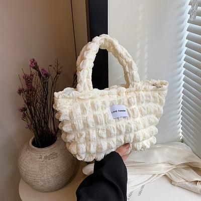 Foreign Style Simple And Fashionable Pleated Shoulder Bag Women'S Spring And Summer Versatile Casual Bag Underarm Bag Tote Bag