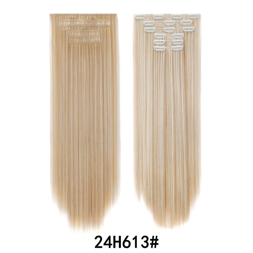 6Pcs/Set Clip-in Hair Extensions Long Straight Hair for Full Head Synthetic Hairpiec for Women Ladies