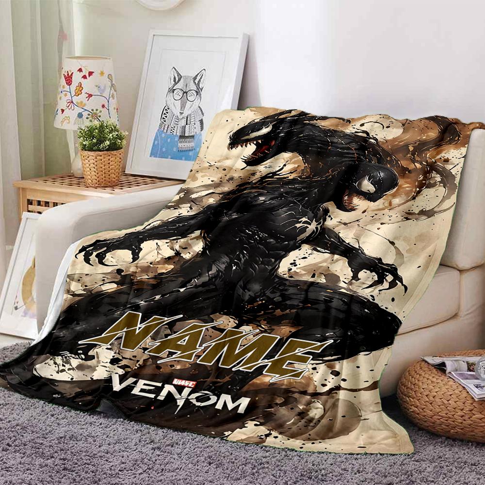Custom Name Venom Artwork blanket for Couch & Bed, Plush Cozy Fuzzy Blanket Super Soft & Warm Blankets for Fall and Winter. 09089