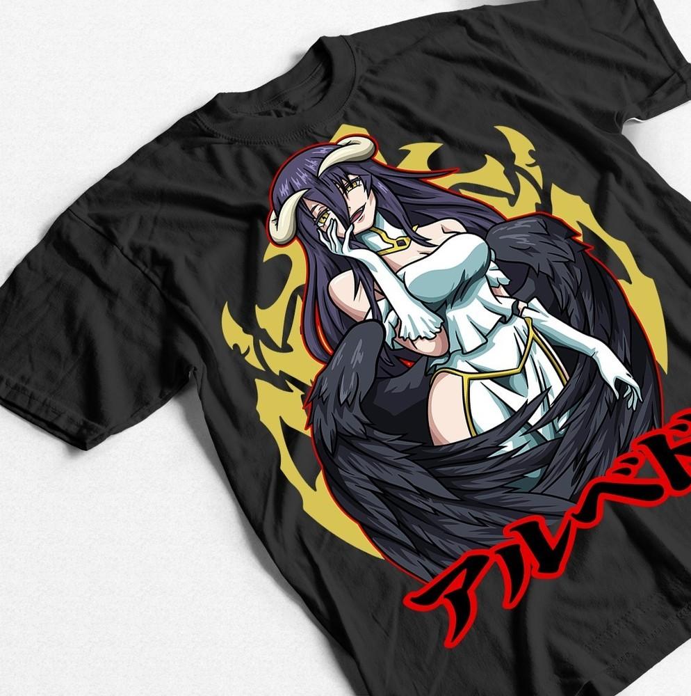 

Overlord Ainz T-shirt Ooal Gown Albedo Skull Demon Girl Succubuss Shirt All Size 4XL