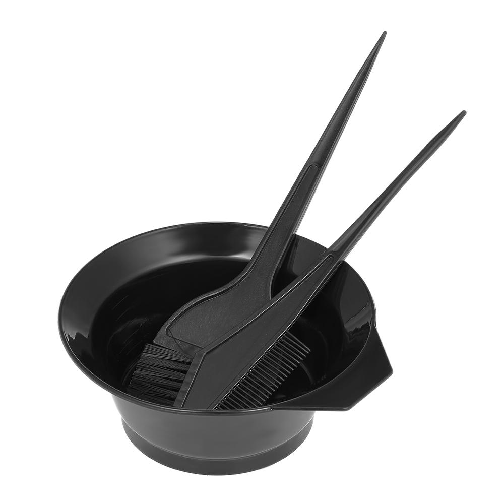3 Pcs Hair Coloring Kit Dyeing Bowl Brush Double Sided Coloring Comb Hairdressing Dyeing Tool