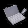 Nail Drill Box Alloy Drill Storage Box Rhinestone Jewelry Box 28 Grids 56 Grids Plastic Transparent Jewelry Storage Box
