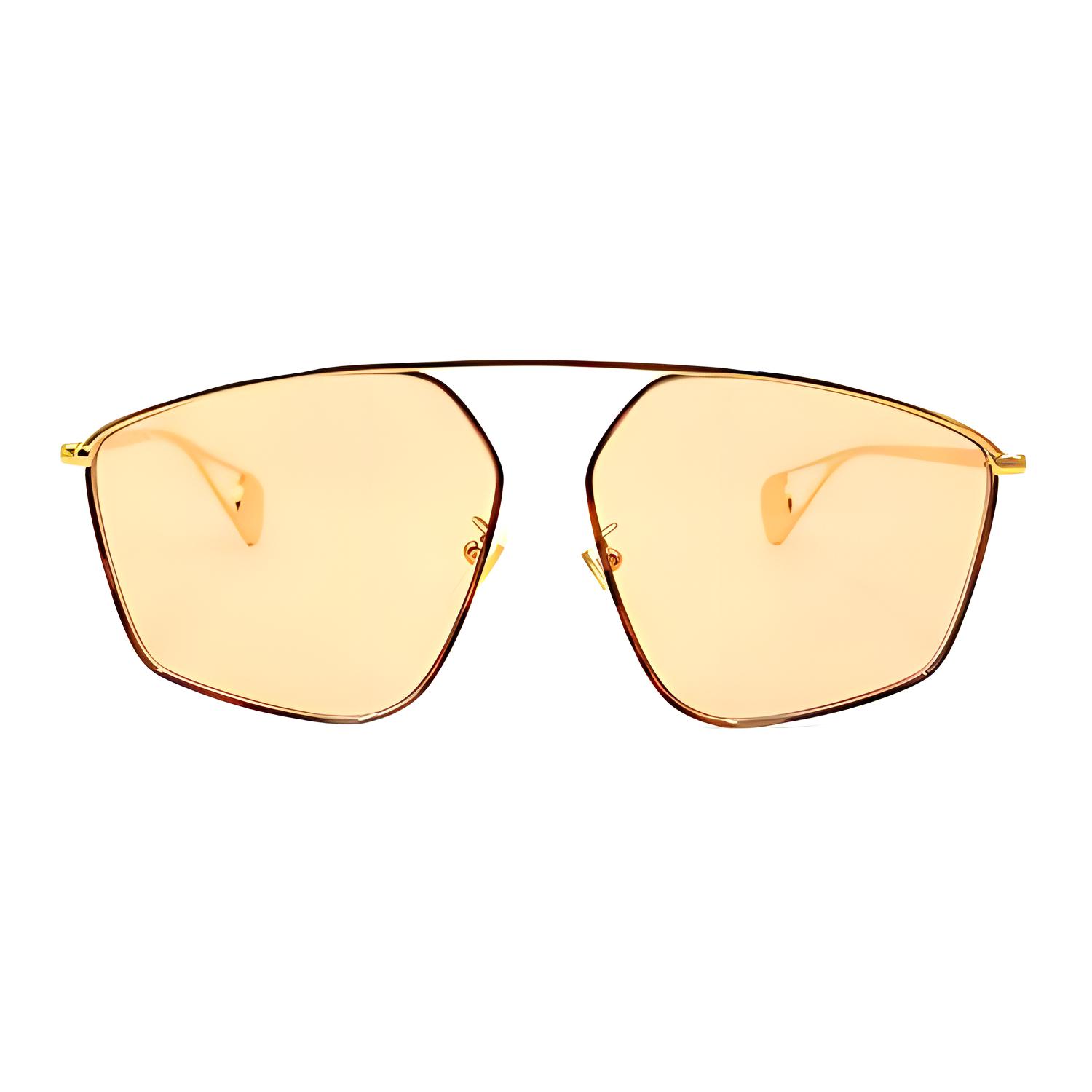 

GUCCI Luxury Double G Sunglasses Women s Orange Round оранжевый