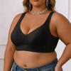 Ladies, No Underwire, Seamless Bra, High Elasticity, Solid Color, Wide Shoulder Straps, Detachable Bra Pads, Daily Wear, Comfortable