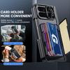 Google Pixel 10 Pro Fold telefono dėklas su kortelių laikikliu [RFID blokavimas], kameros apsauga, vyrių apsauga, paslėptas stovas, ekrano apsauga - Juodas