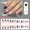 1 Set Wearable False Nails DIY Nail Art Kit with Glue & Nail File Press-on Nails Waterproof Gel Full Cover French Tips Artificial Nail Accessories