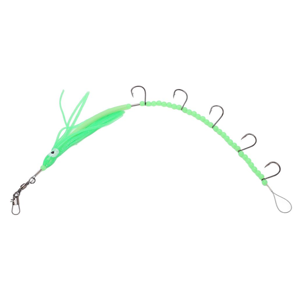 350mm Simulation Octopus Squid Swivels String Hooks with Steel Wire 360 Degrees  Rotating Artificial Fish