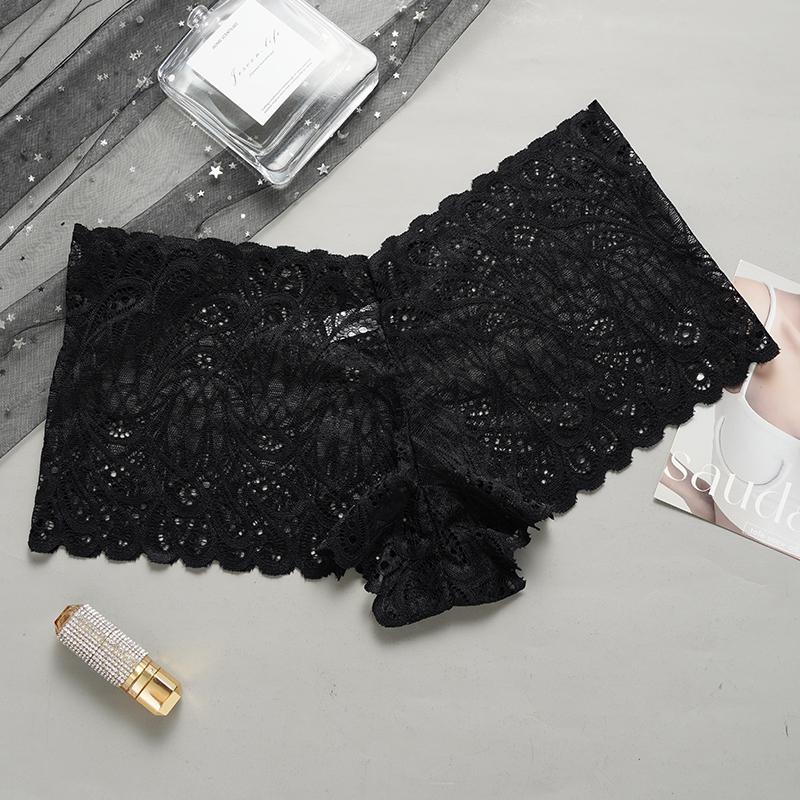 Große Größe frauen Spitze Höschen Weibliche Sexy Spitze Boxer Briefs Frauen
