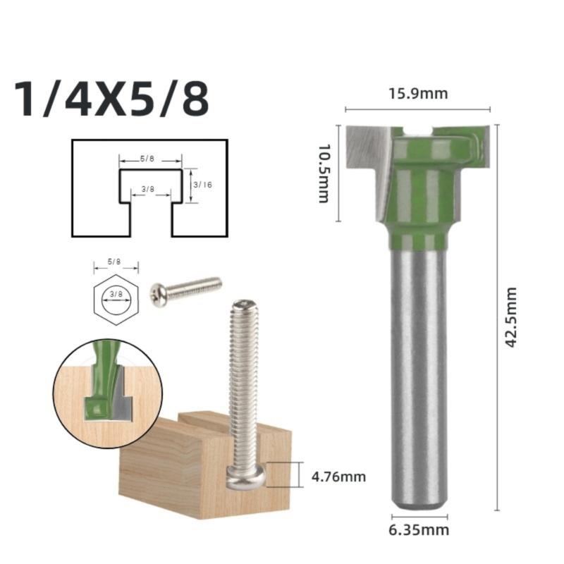 6PCS Keyhole Cutter Precise Ground Blade With High Wear Resistance Finish Suitable For Clean Wood Milling Cabinet Making