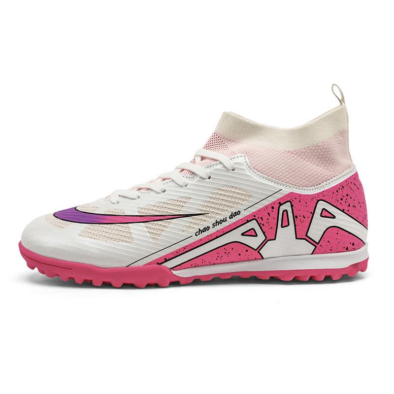 World Cup Thorn 15 Soccer Shoes Men's High Top Spikes Student Children's Boys Training Game Sneakers