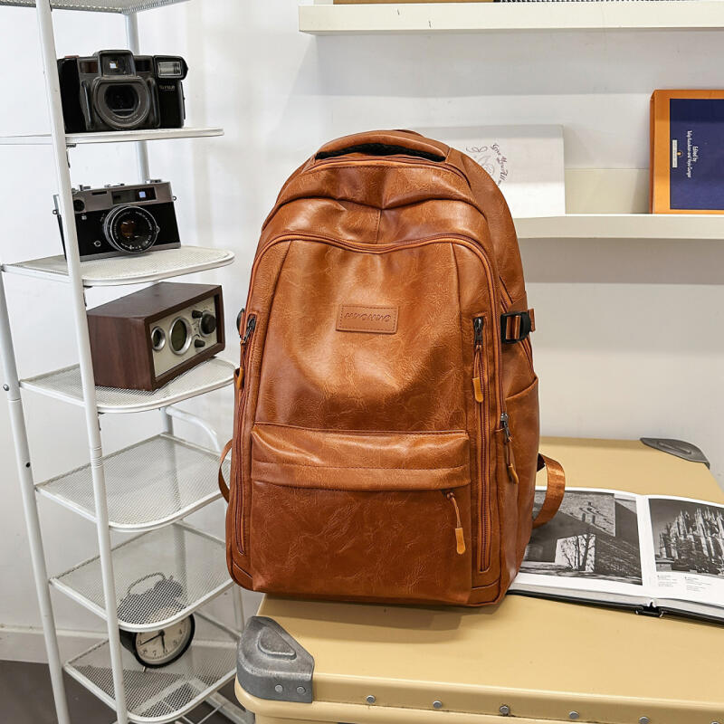 PU Backpack Large Capacity Water-repellent Business Travel Backpack