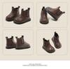Kids' Korean Style Soft Leather Boots - Autumn & Winter | Plus Velvet Infant & Children’s Martin Boots | Versatile Baby Walking Shoes for Boys & Girls