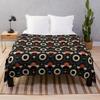 Retro Vinyl Records Throw Blanket