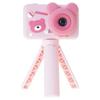 Childrens Digital Camera Adorable Bear Design Double Lens Photography Detachable Stand Simple Interface