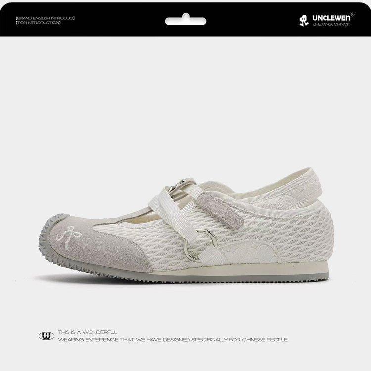 

4Cm single mesh Mary Jane single shoes women s 2025 summer new mesh breathable sports sandals versatile casual Forrest Gump shoes 40