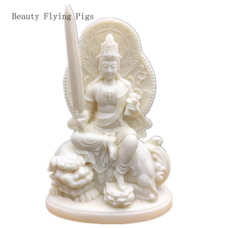 1pc Ivory fruit Guanyin Bodhisattva Desktop Crafts living room vehicle Bedroom decor Daily gift giving Thanksgiving blessing