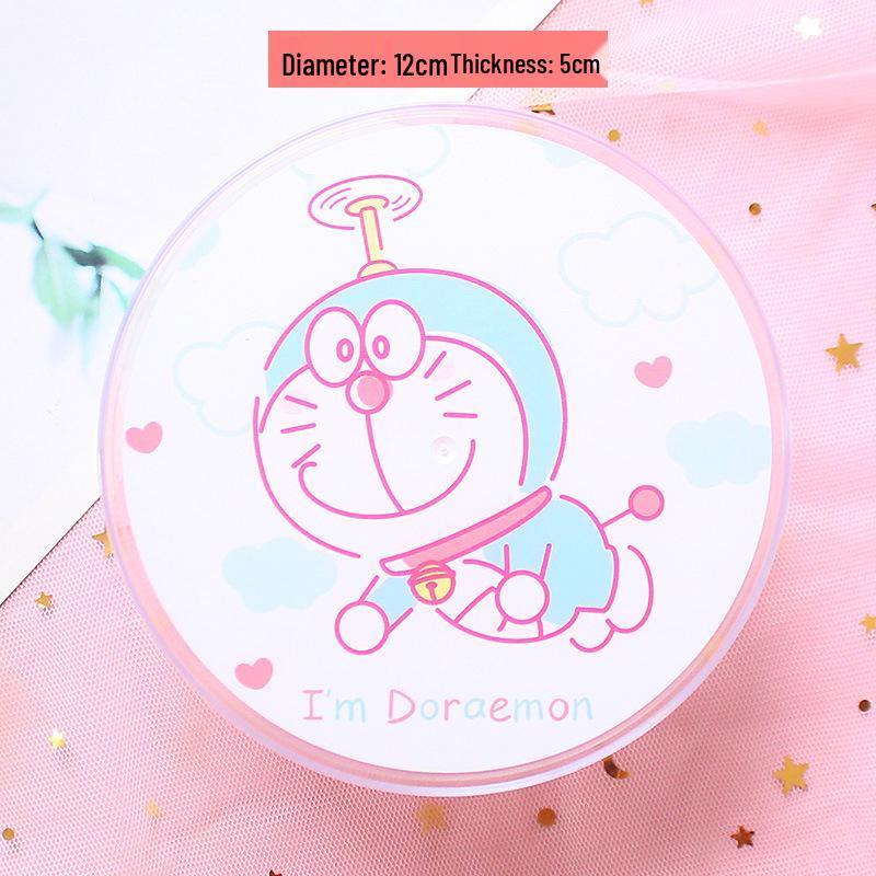 Transparent Cartoon Storage Box: Cute Round Organizer for Snacks, Candy, Gifts, or Cosmetics.