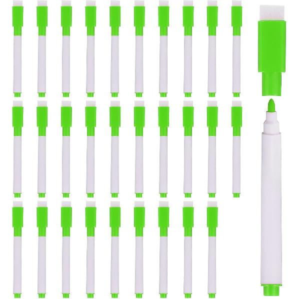 PATIKIL Dry Erase Marker Pens, 100 Pack Rose Red Ink Fine Point Low Odor Whiteboard with Eraser Cap for Office Home Classroom, White Pen Rod