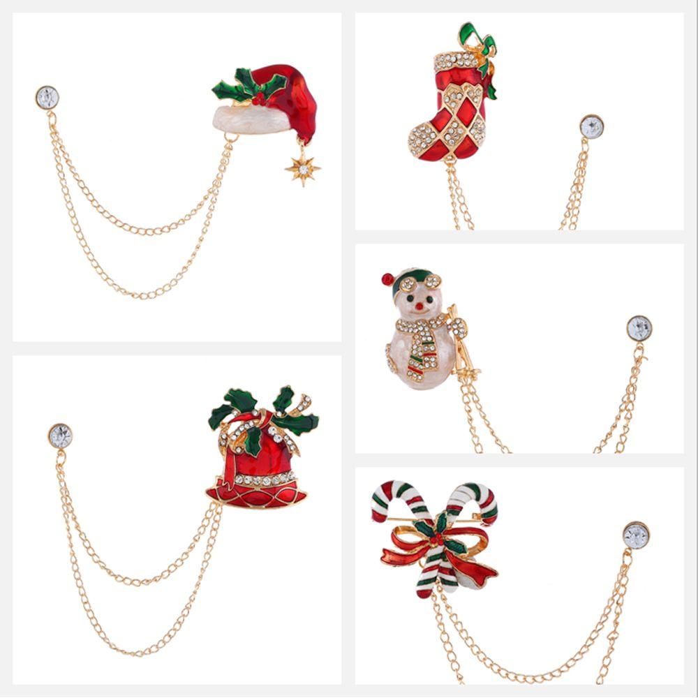 Gift Brooches Snowman Santa Claus Christmas Jewelry Christmas Brooch Xmas Pins Enamel Badges