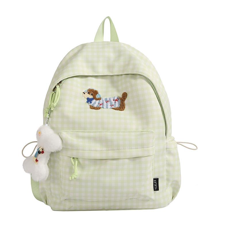 Schultasche Schultasche Mädchen Nische Japanisch Ins Karomuster Niedlicher Rucksack Klein Frisch Mittelschule College-Student Vielseitiger Rucksack