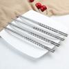 Stainless Steel Chopsticks, Square Shape, Anti-slip and Anti-scald, Household Use, Stainless Steel Metal Chopsticks
