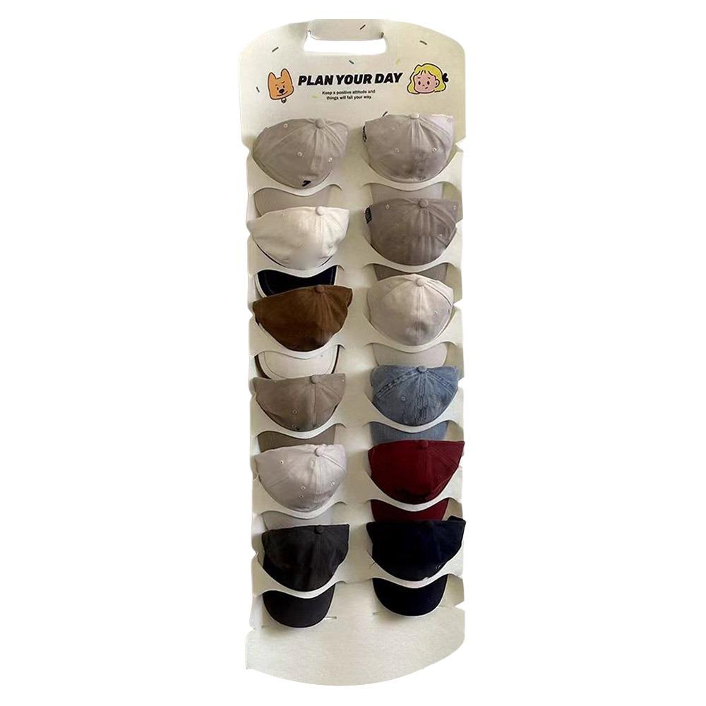 

Collecting Baseball Cap Display Rack Door Back Hat Holder Creative Hat Storage Bag Household Beige-12 grids