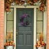Halloween Wreath for Front Door Moon for Cat Rose Flower Garland Hanging Ornament Farmhouse Home Indoor Outdoor Decorations