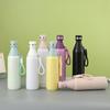 500ml Edelstahl Thermoskanne Einzigartiges Design Reisebecher Kleine Öffnung Auslaufsicher Wasserflasche für Auto-Getränkehalter Wandern Fitnessstudio Flasche