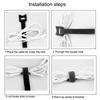 100pcs Releasable Cable Organizer Ties Mouse Earphones Wire Management Nylon Cable Ties Reusable Loop Hoop Tape Straps Tie