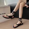 Fashion Flats Women Sandals Designer Fashion Clip Toe Shoes Summer Retro Women's Sandals 2025 Brand Trend Dress Beach Female Chaussure