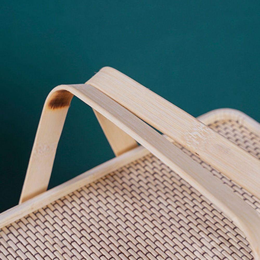 Natural Bamboo Basket Chinese Style Moon Cake Basket Picnic Basket  Home Decor