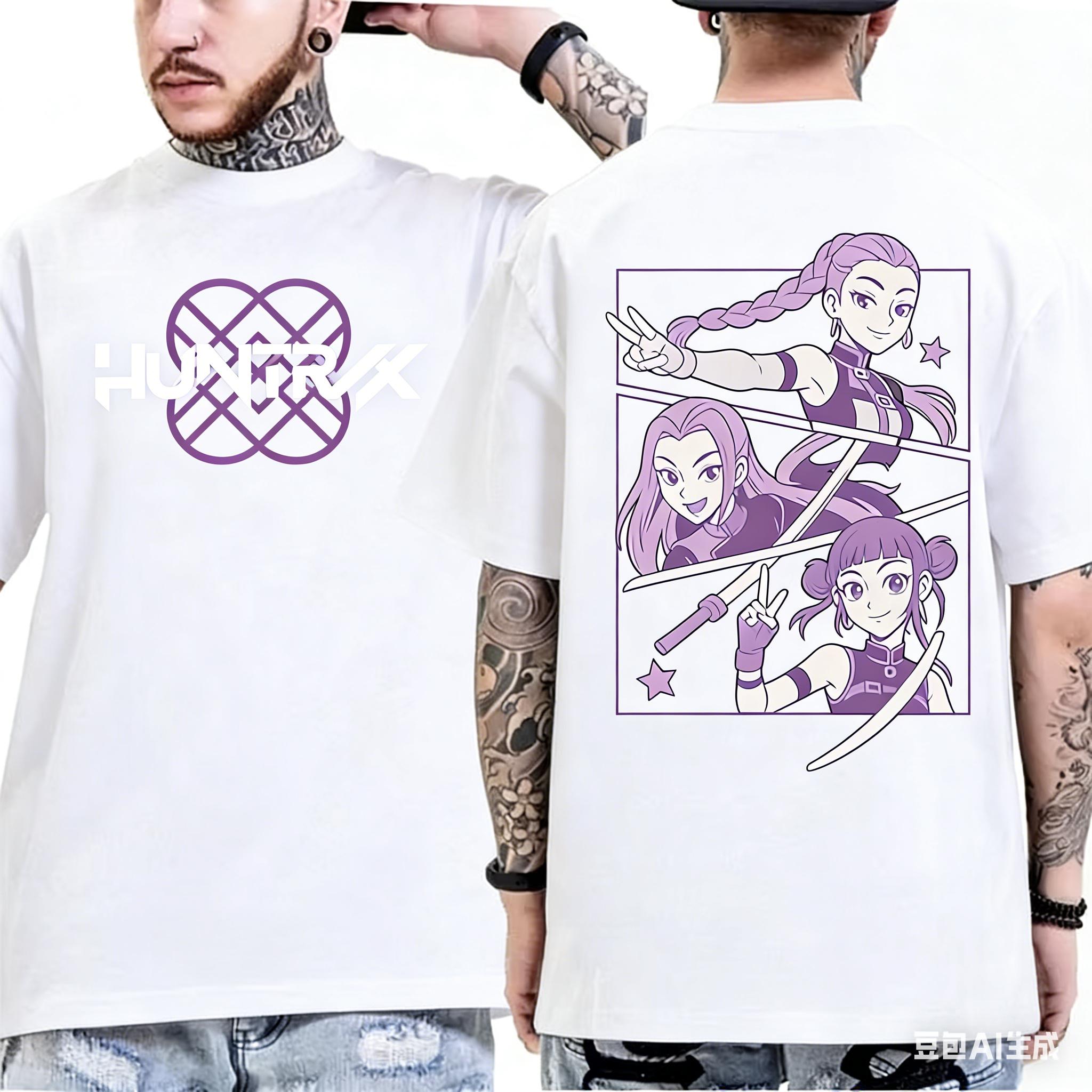 

KPop Demon Hunters Rumi Huntrix Saja Boys Tshirt 2026 Summer Mens Womens Luxury Fashion Cotton Tshirt Street Y2K 4XL