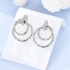 925 Sterling Copper Lucky Guardian Ear Zircon Original Design Earrings Color Zircon Making for Women Girl Wedding Party Gifts