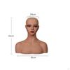 PVC Mannequin Bust Smooth Surface Female Display Head Easy to Clean for Photo Photography, Shop