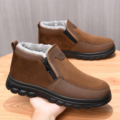 MEN'S Winter Warm Cotton Shoes 2025 New Classic Fashion Retro Plush Comfortable Anti Slip Snow Boots Outdoor Sports Casual Shoes