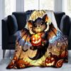 1pc Cute Bat Halloween Blanket  Home Decorative for All Seasons, Living Room, Travel, Camping