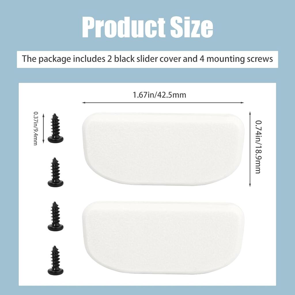 Headphones Slider Cover Kit for Beyerdynamic Headphones - 2 Pcs (White)