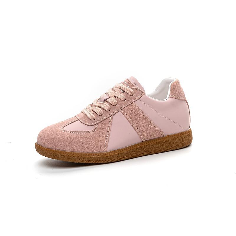 Inner height increase leather women's autumn new small platform sports and leisure shoes